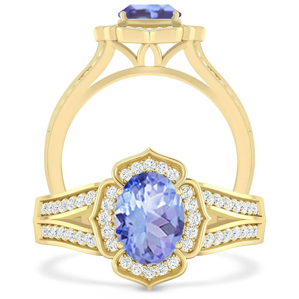 Yellow Gold - Tanzanite