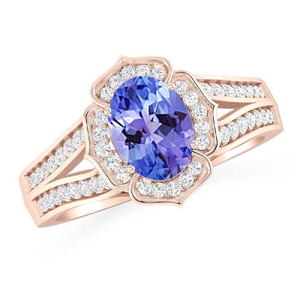 Rose Gold - Tanzanite