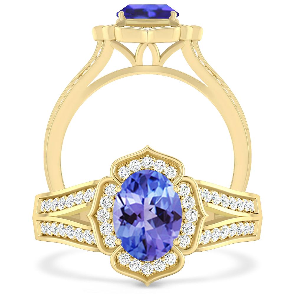 Yellow Gold - Tanzanite