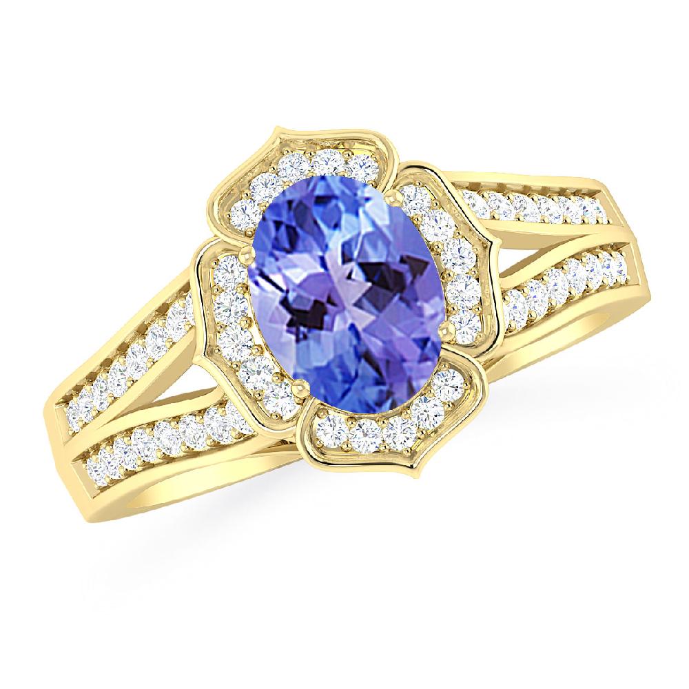 Yellow Gold - Tanzanite