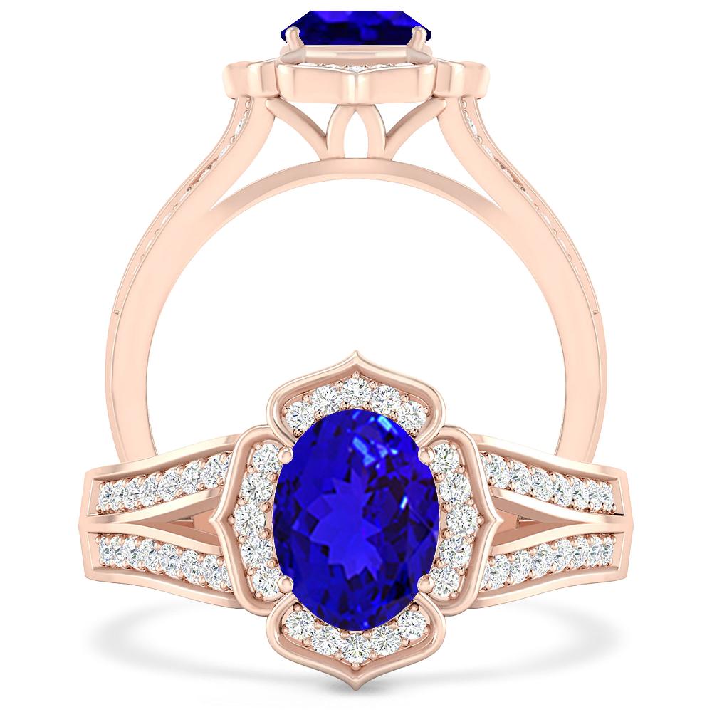 Rose Gold - Tanzanite