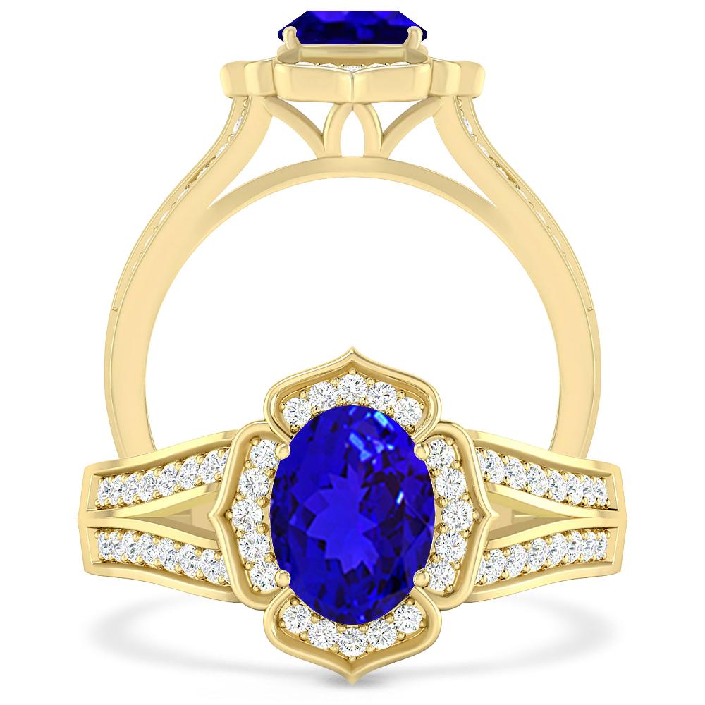 Yellow Gold - Tanzanite