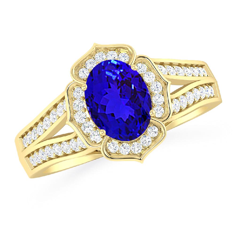 Yellow Gold - Tanzanite