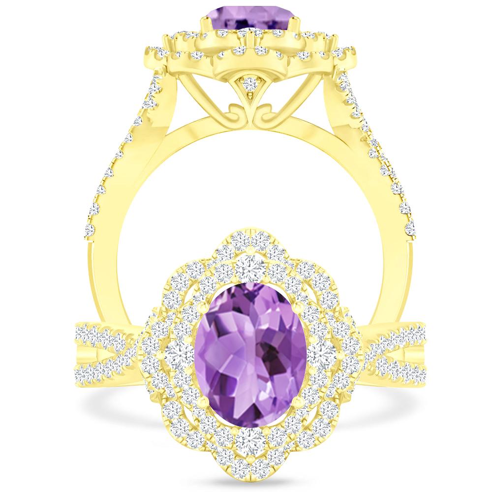 Yellow Gold - Amethyst