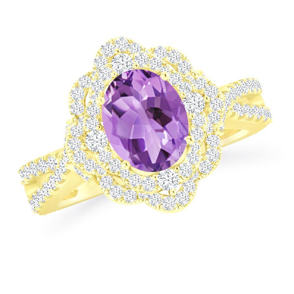 Yellow Gold - Amethyst