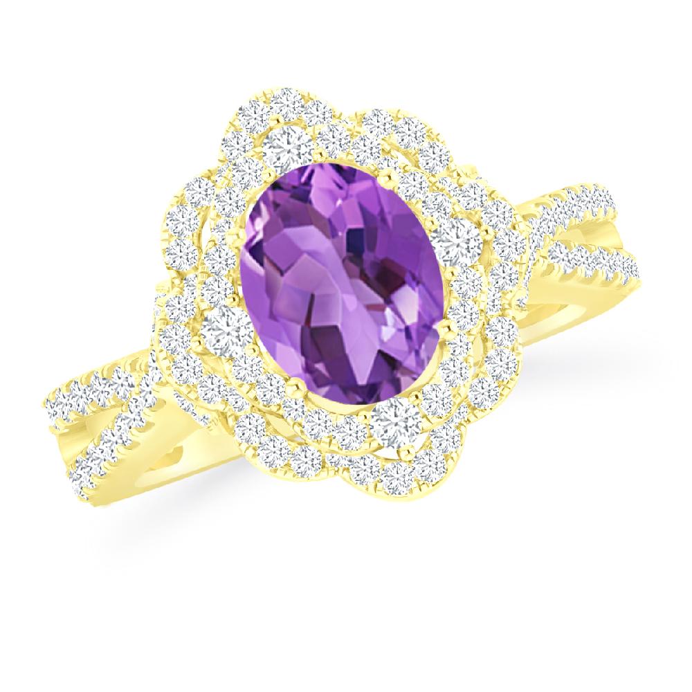 Yellow Gold - Amethyst