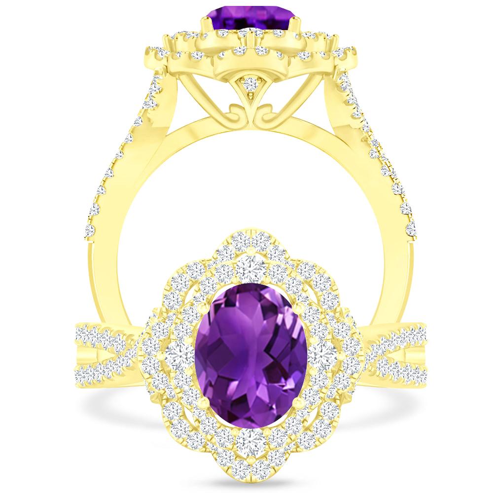 Yellow Gold - Amethyst