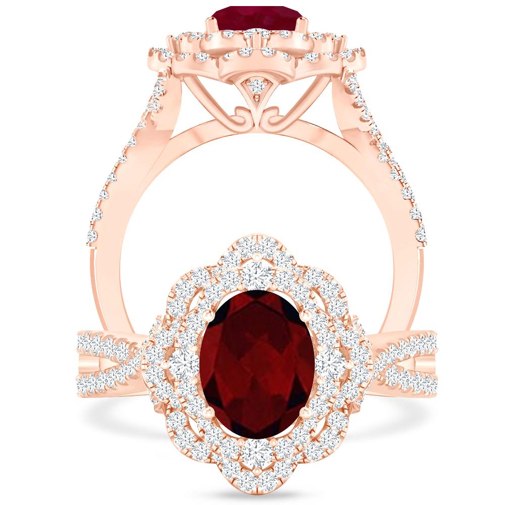 Rose Gold - Garnet