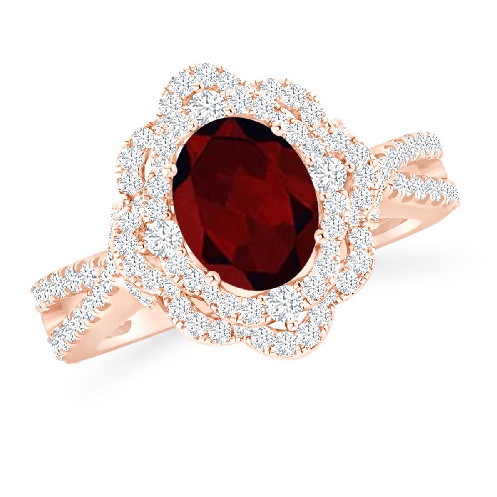 Rose Gold - Garnet