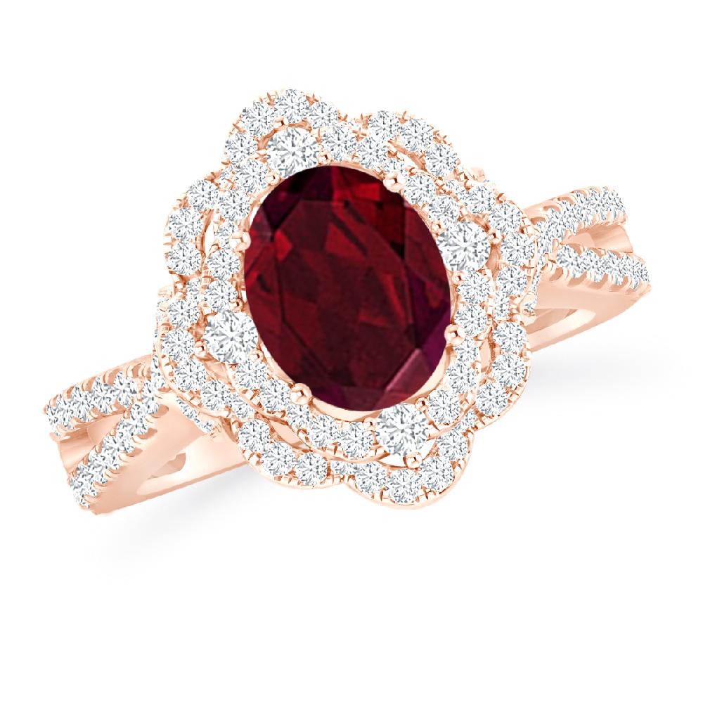 Rose Gold - Garnet