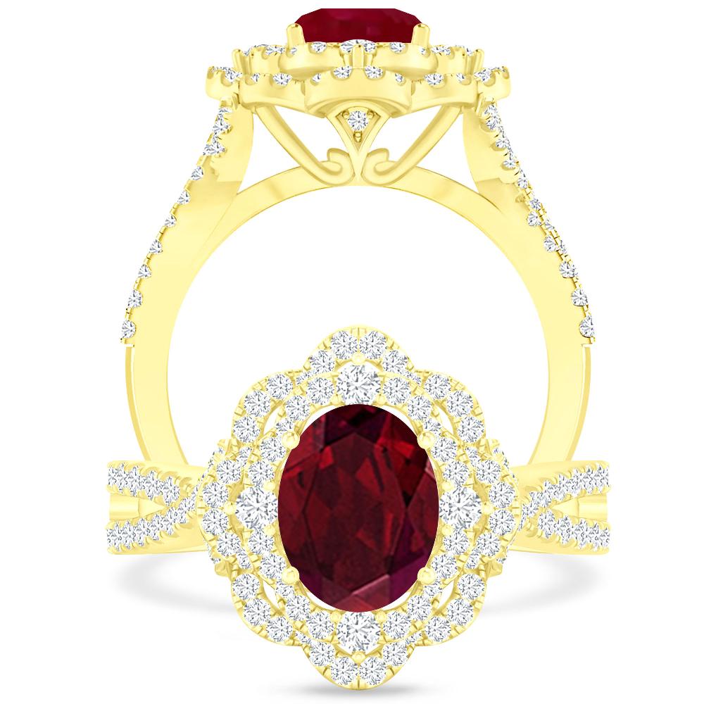 Yellow Gold - Garnet