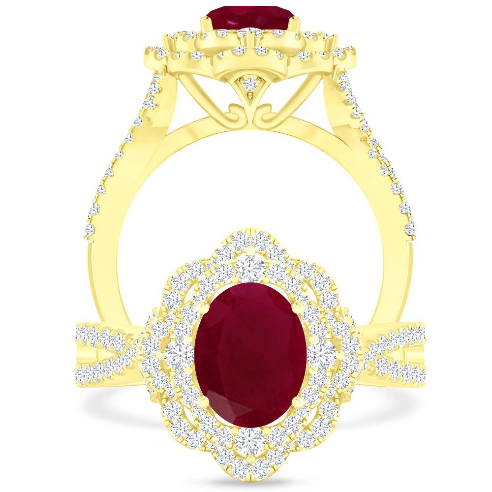 Yellow Gold - Ruby