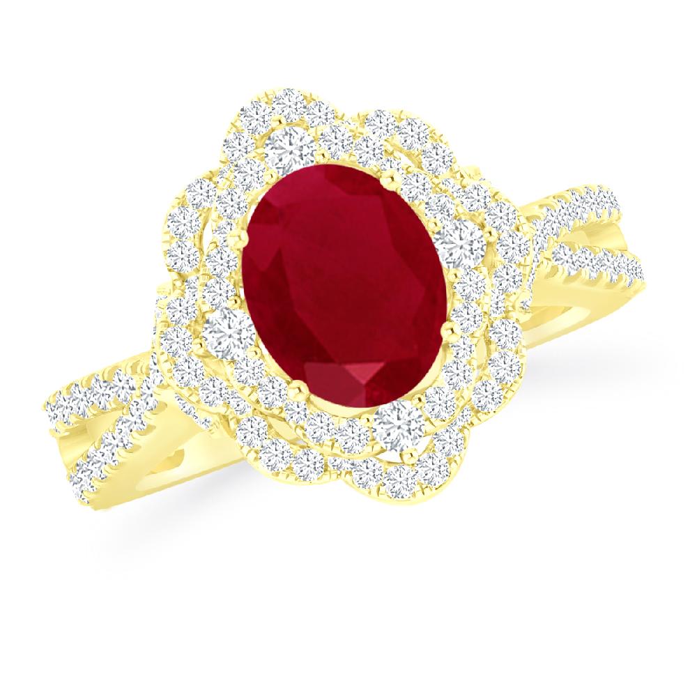 Yellow Gold - Ruby