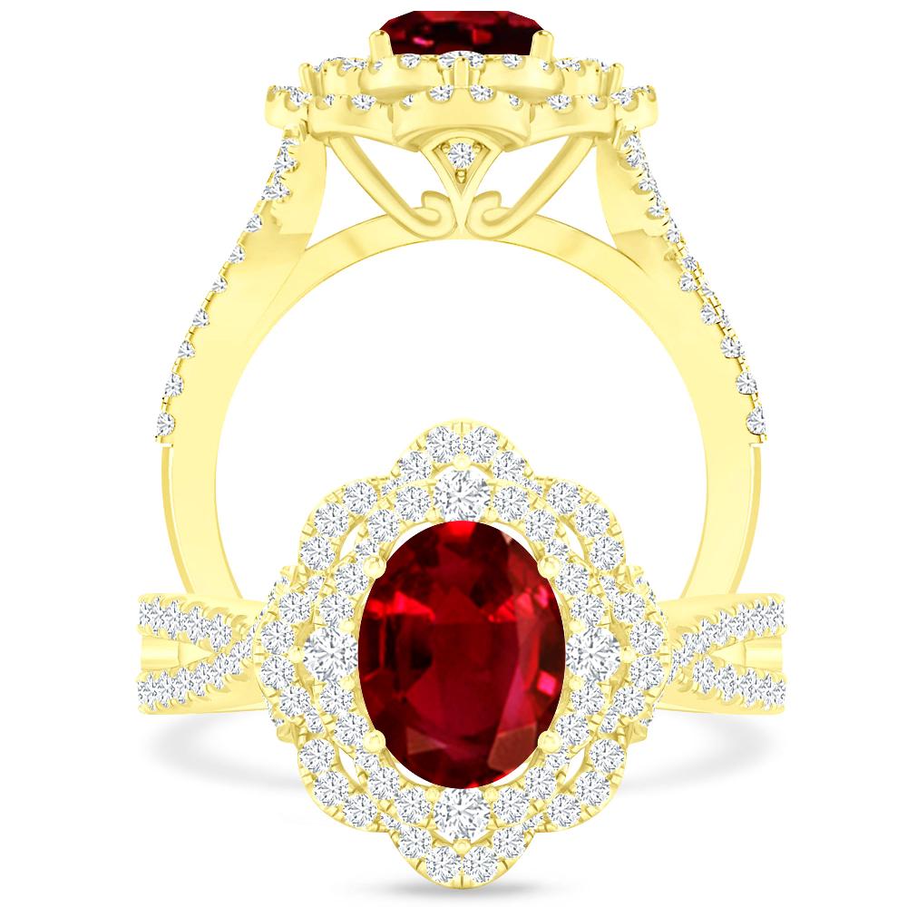 Yellow Gold - Ruby