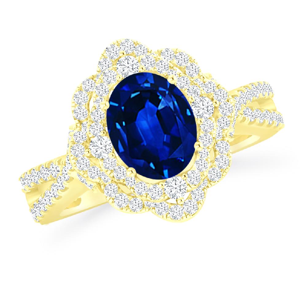 Yellow Gold - Sapphire