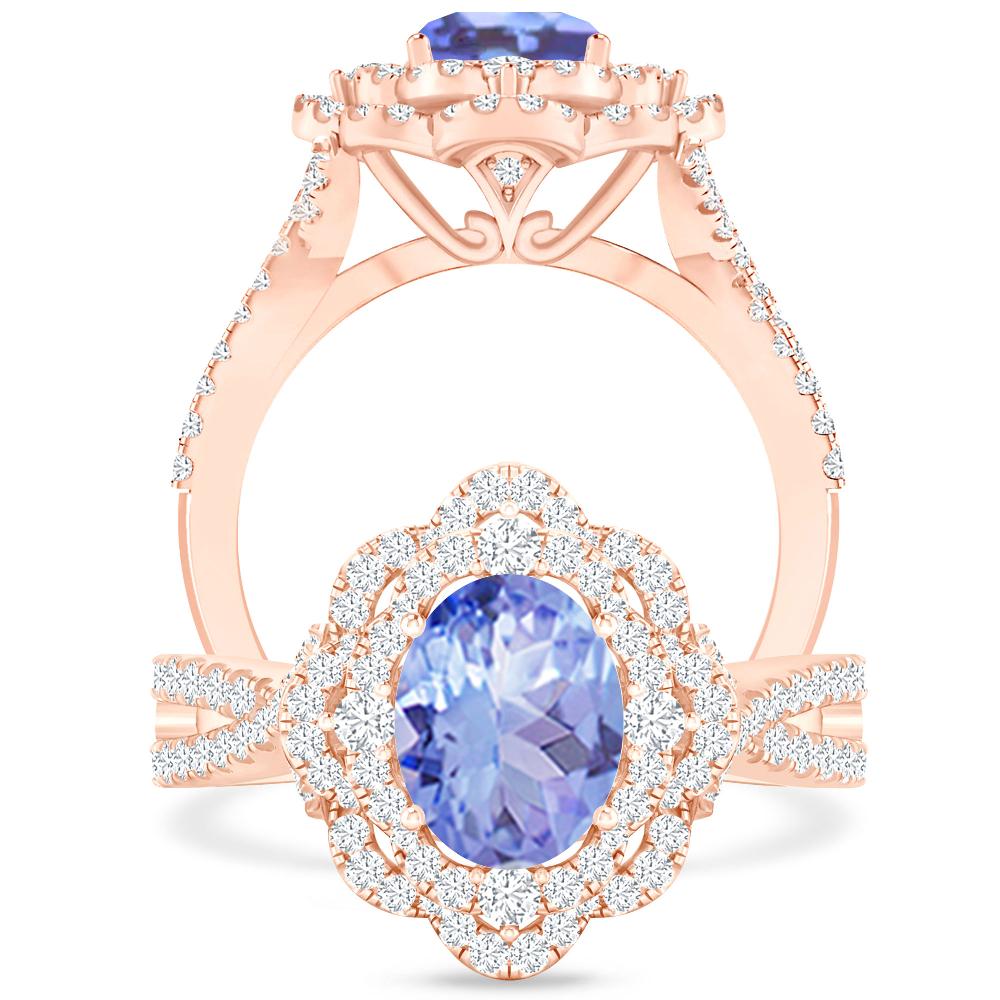 Rose Gold - Tanzanite