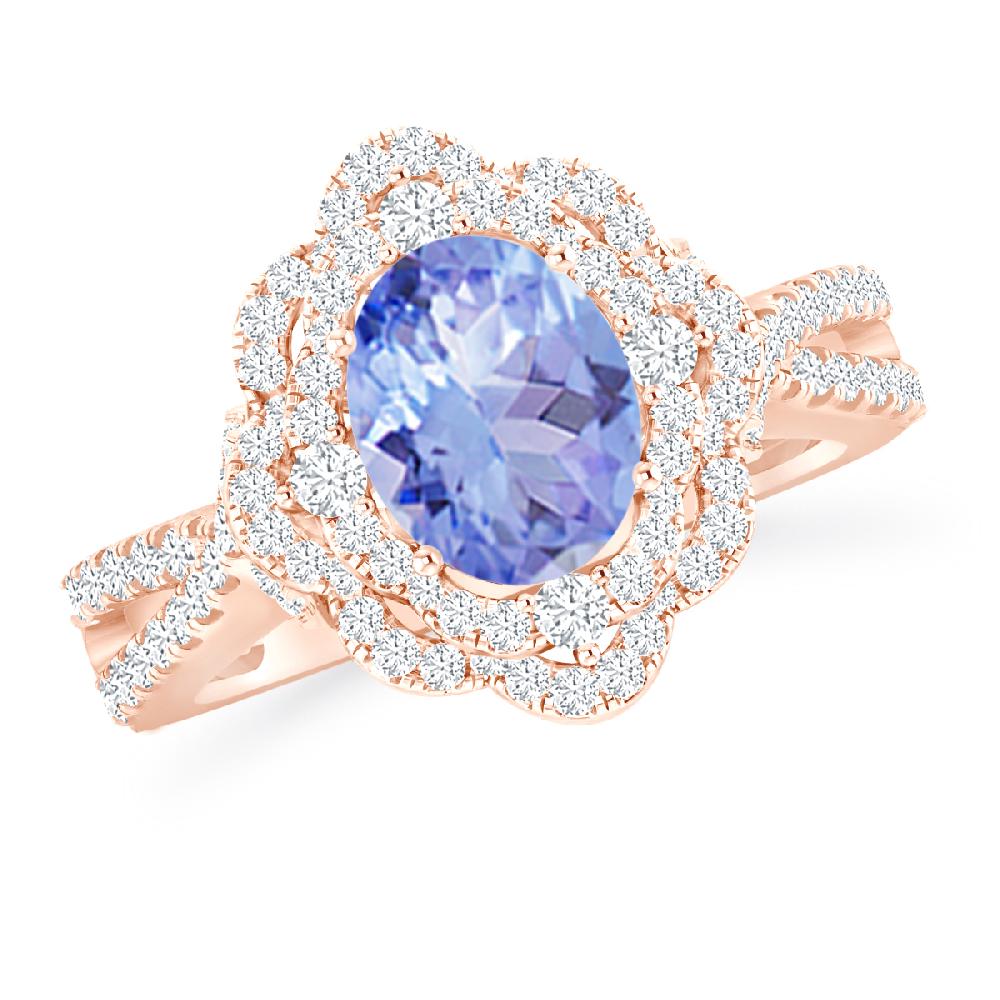 Rose Gold - Tanzanite