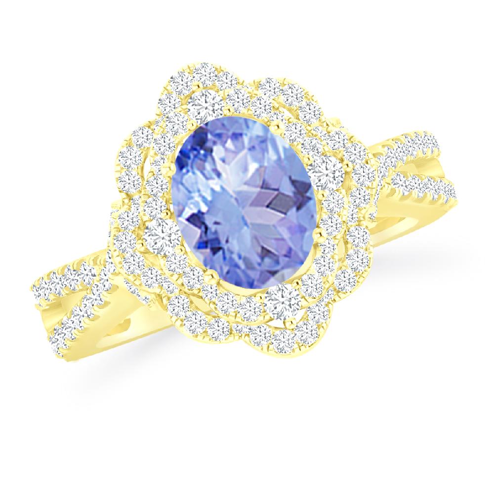 Yellow Gold - Tanzanite