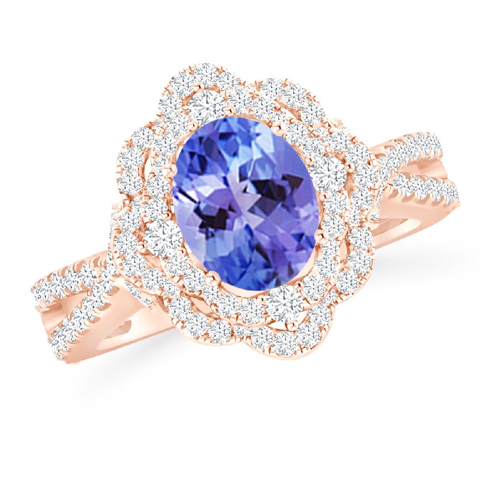 Rose Gold - Tanzanite