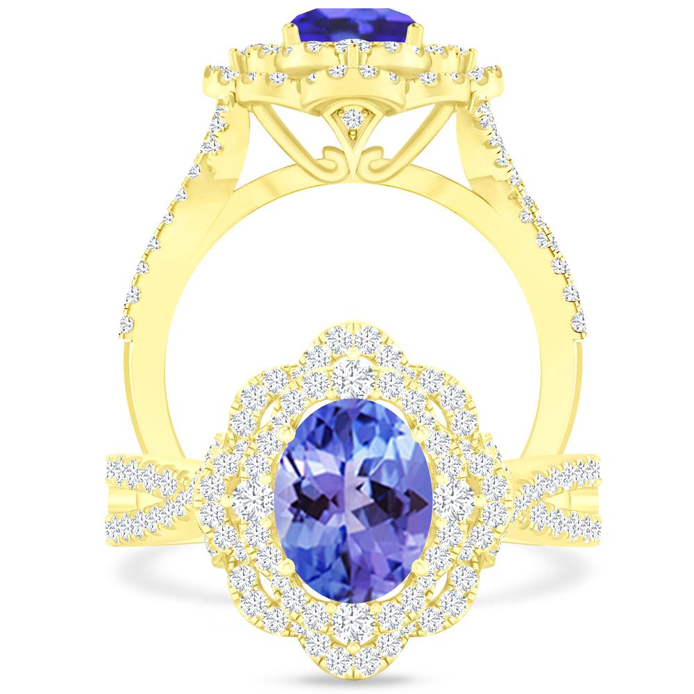 Yellow Gold - Tanzanite