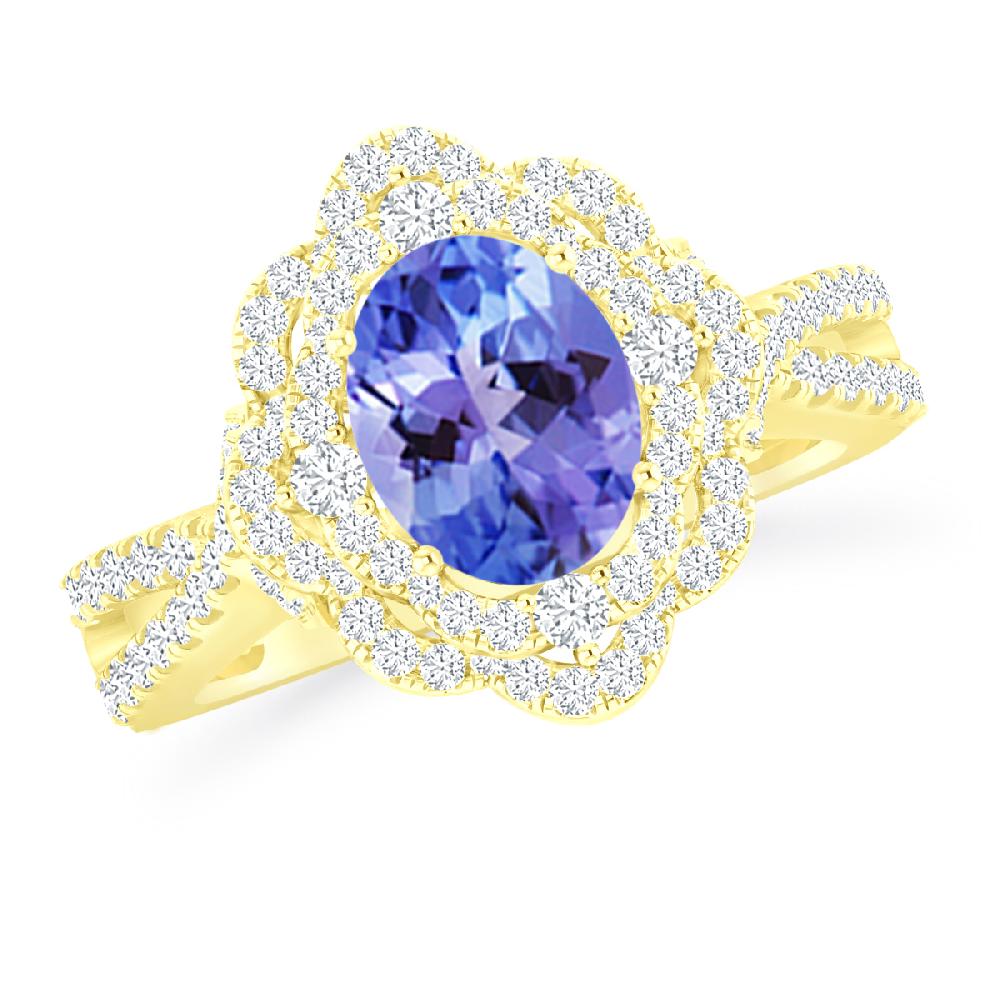 Yellow Gold - Tanzanite