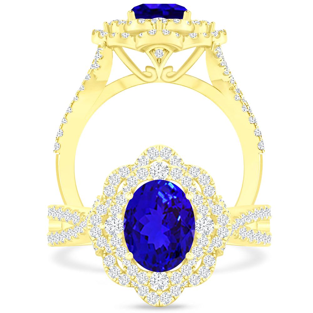 Yellow Gold - Tanzanite