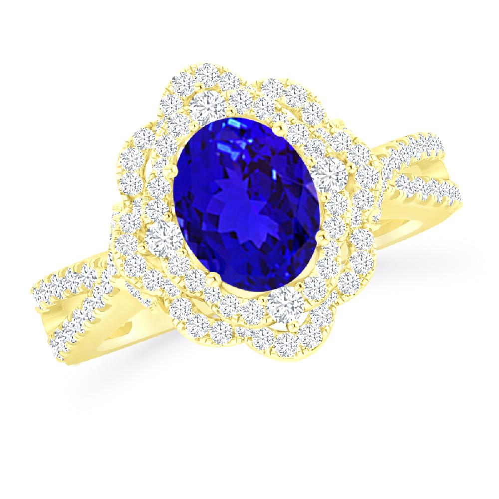 Yellow Gold - Tanzanite