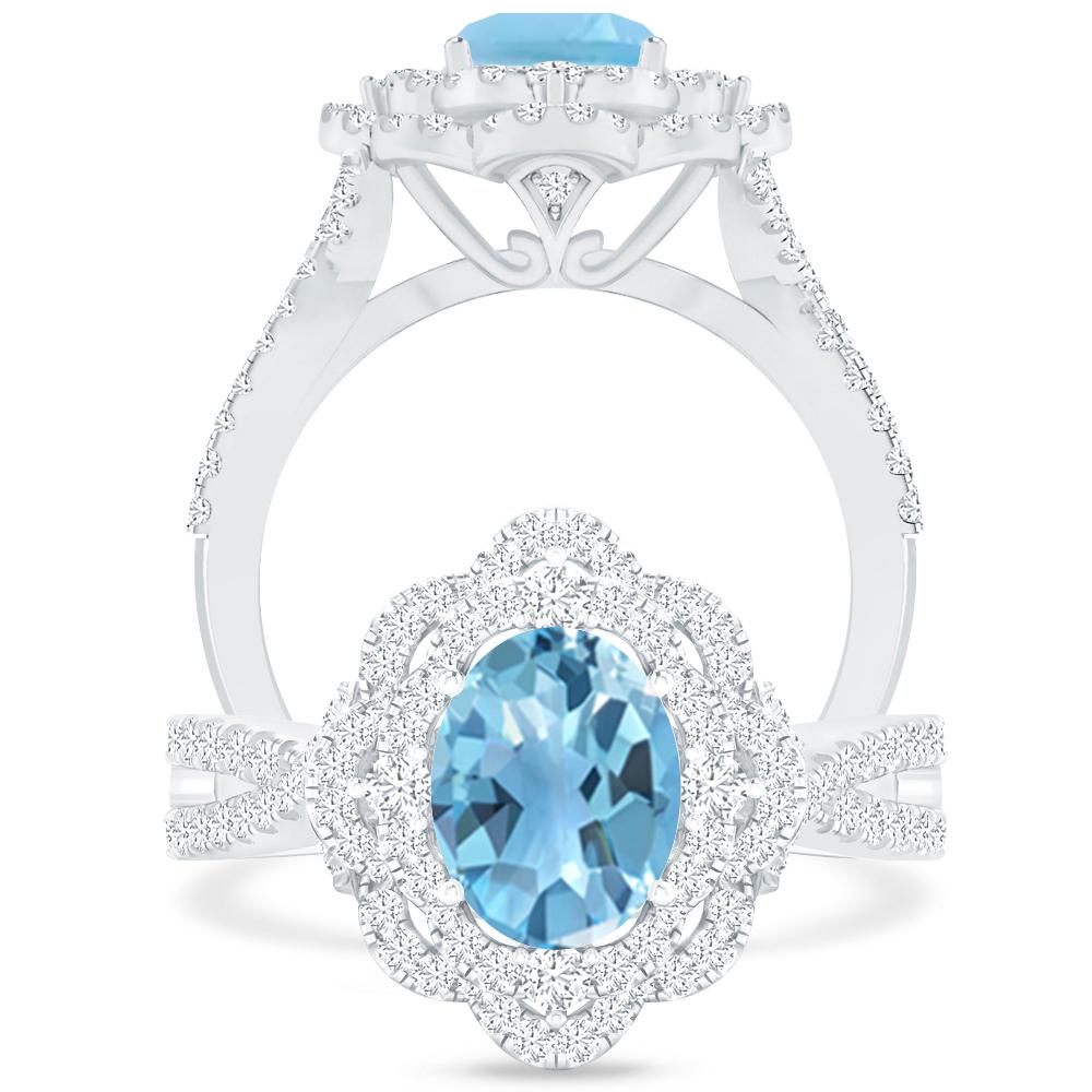 White Gold - Blue Topaz