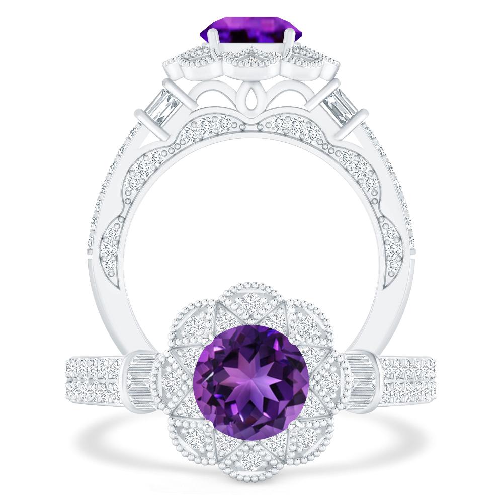 White Gold - Amethyst