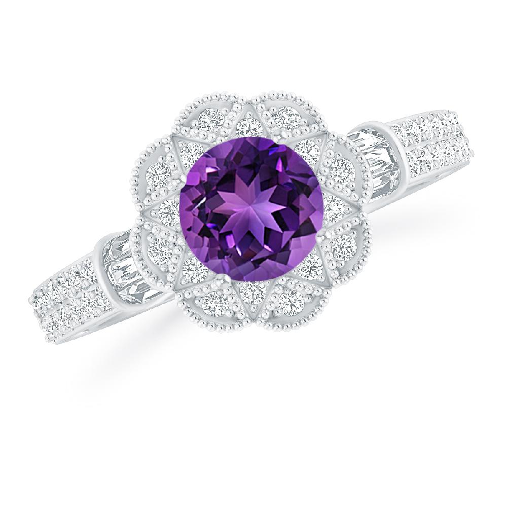 White Gold - Amethyst