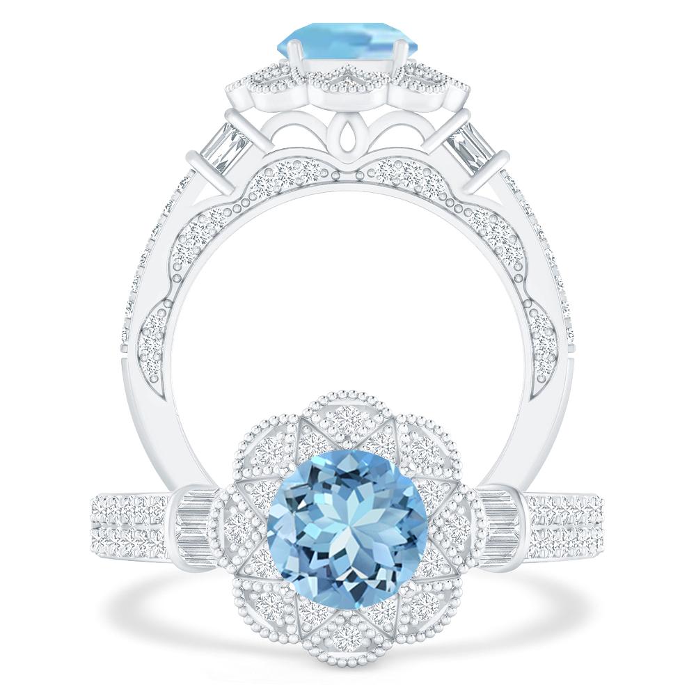 White Gold - Aquamarine