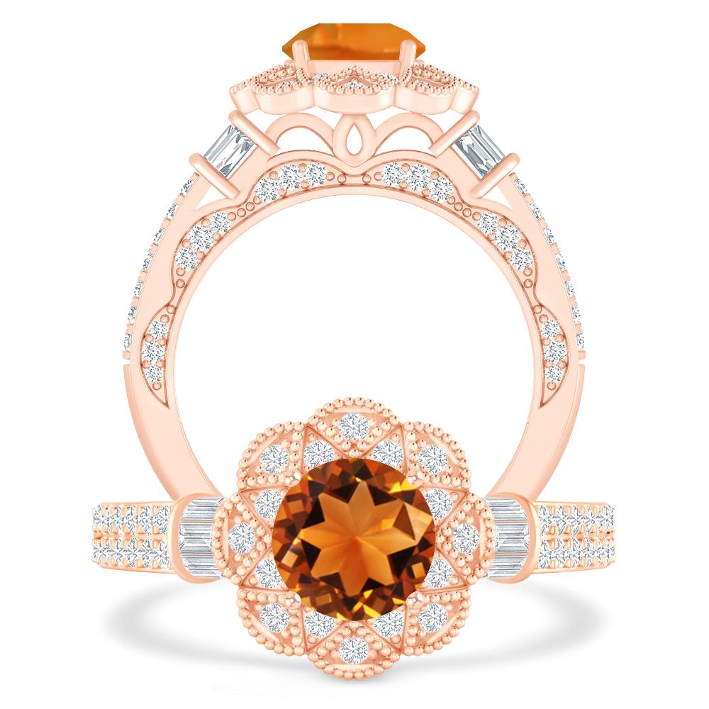 Rose Gold - Citrine