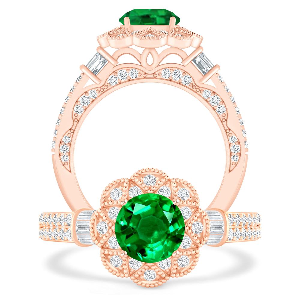 Rose Gold - Emerald