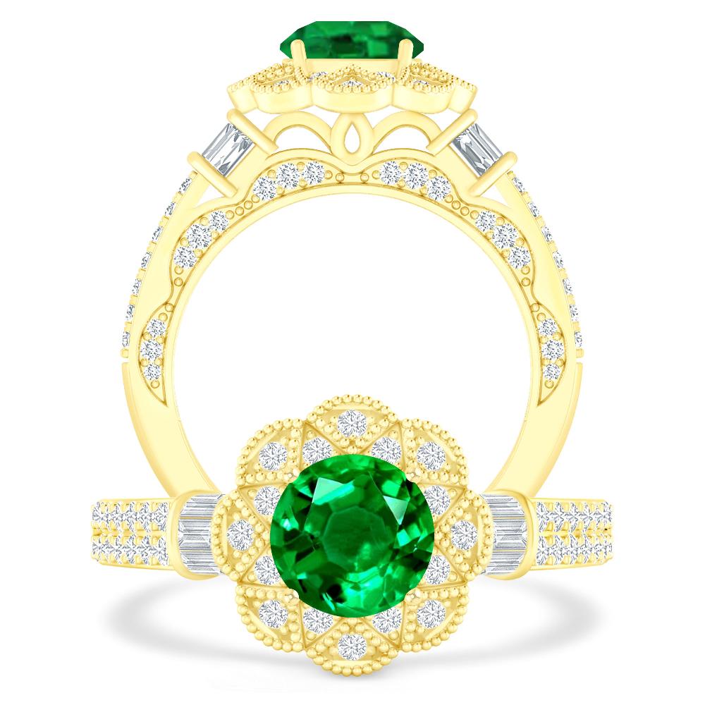 Yellow Gold - Emerald