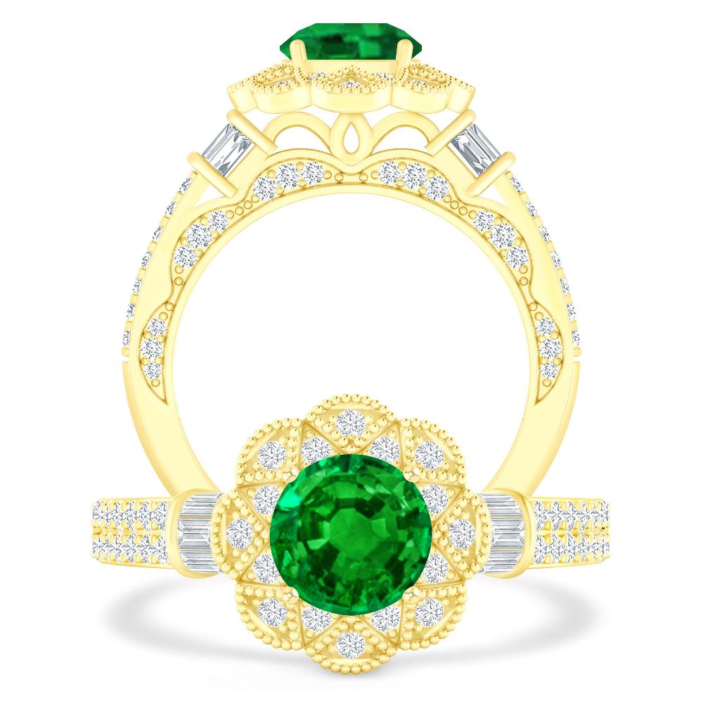 Yellow Gold - Emerald