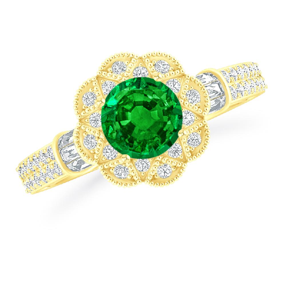 Yellow Gold - Emerald