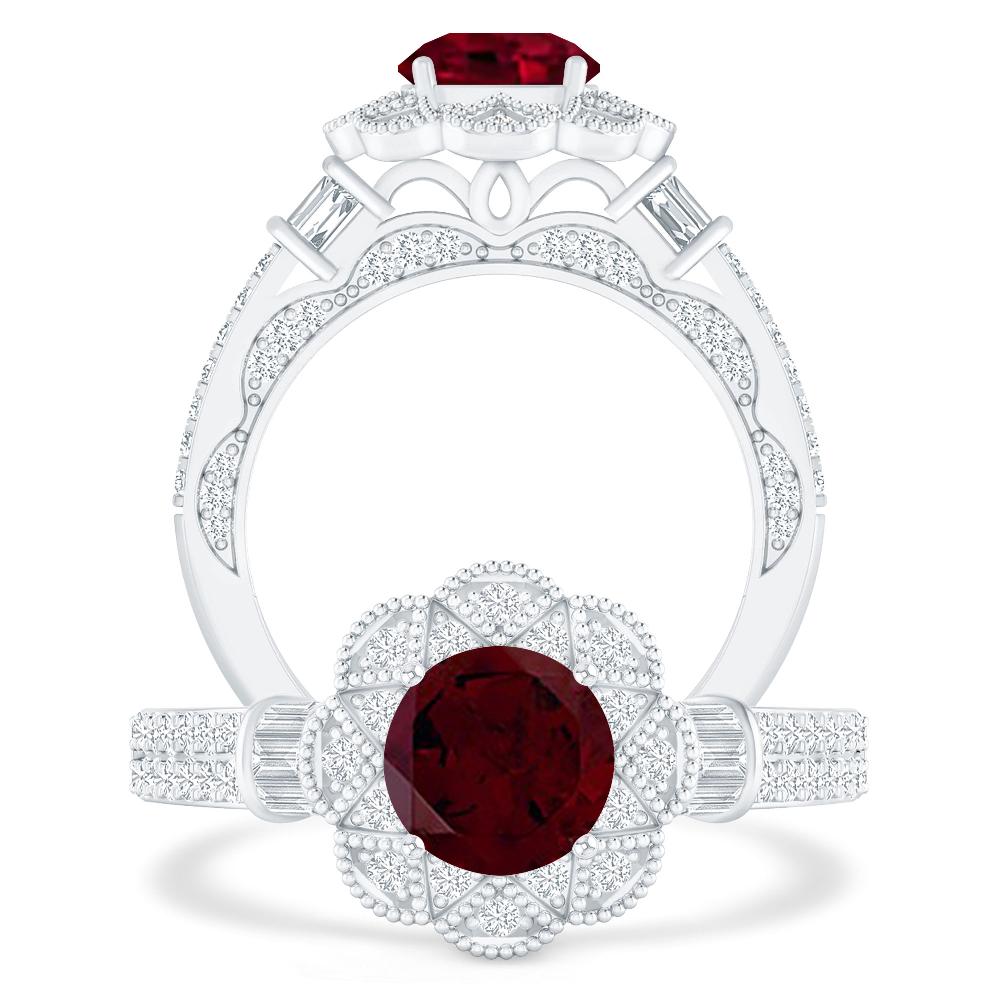 White Gold - Garnet