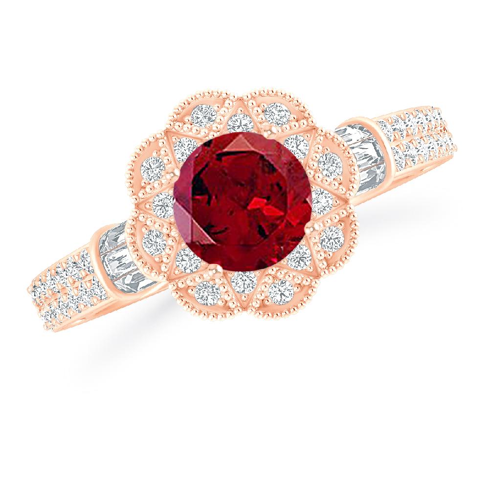 Rose Gold - Garnet