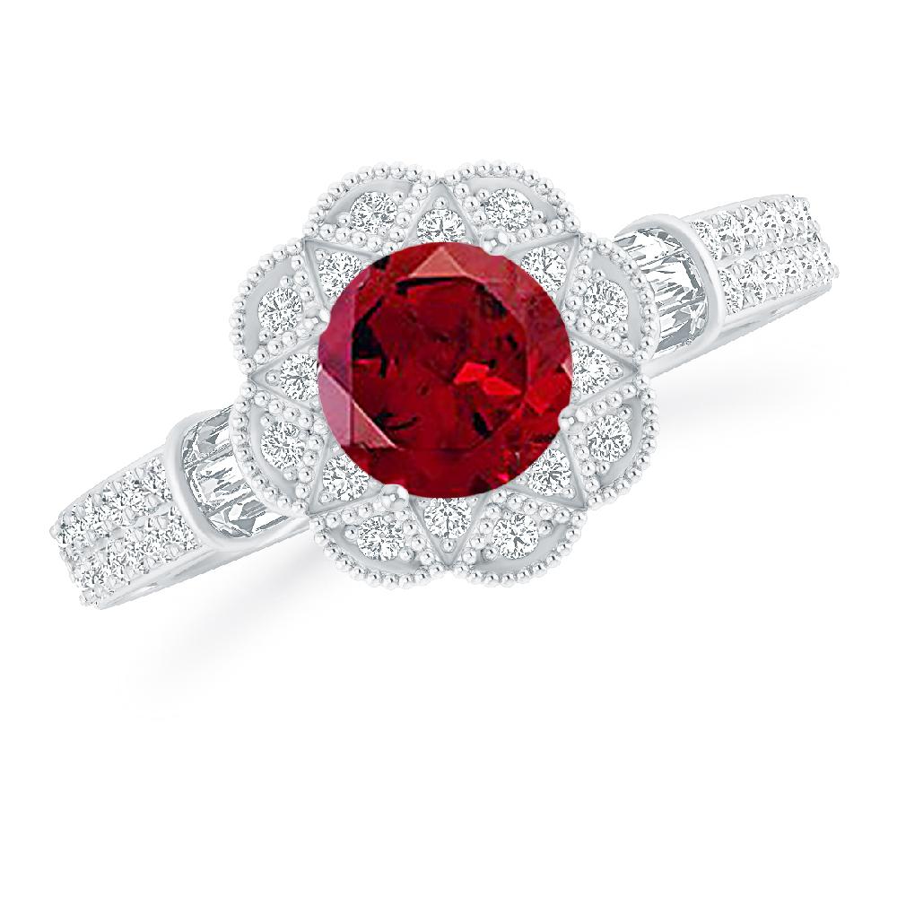 White Gold - Garnet