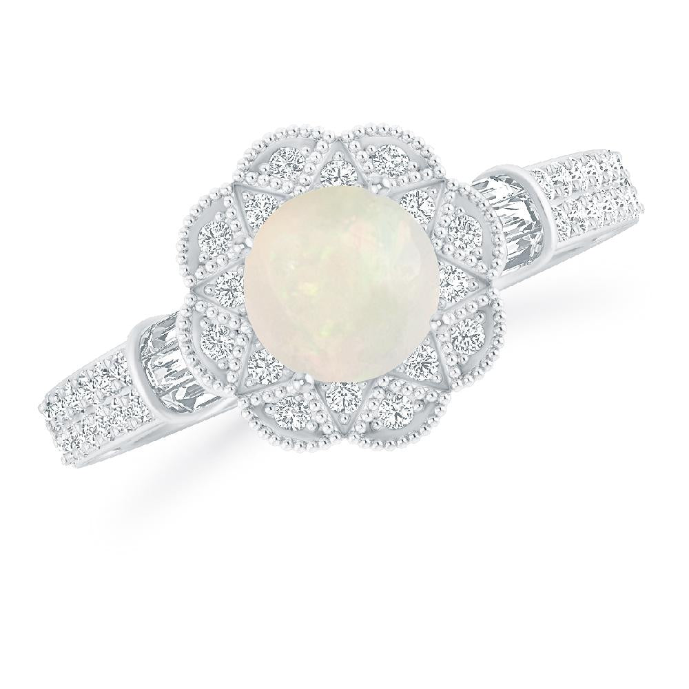 White Gold - Opal