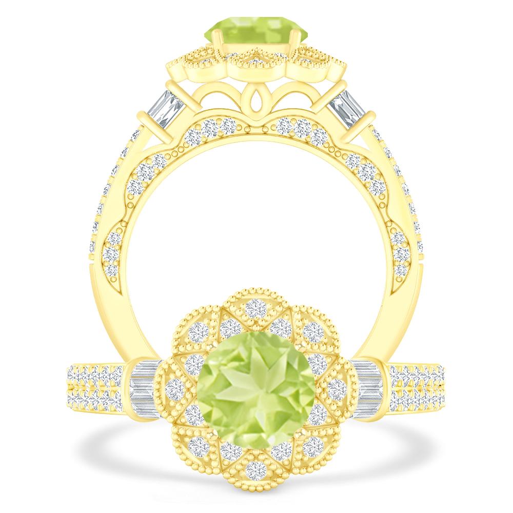 Yellow Gold - Peridot