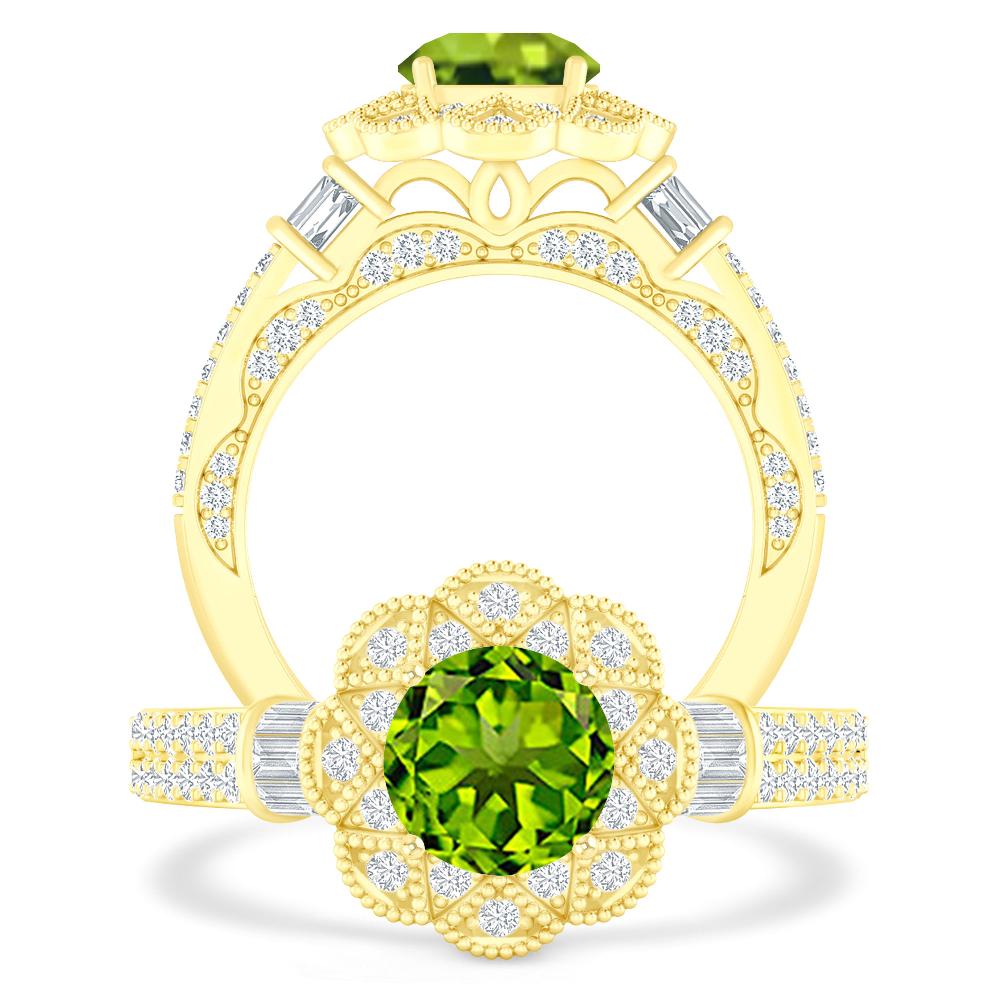 Yellow Gold - Peridot