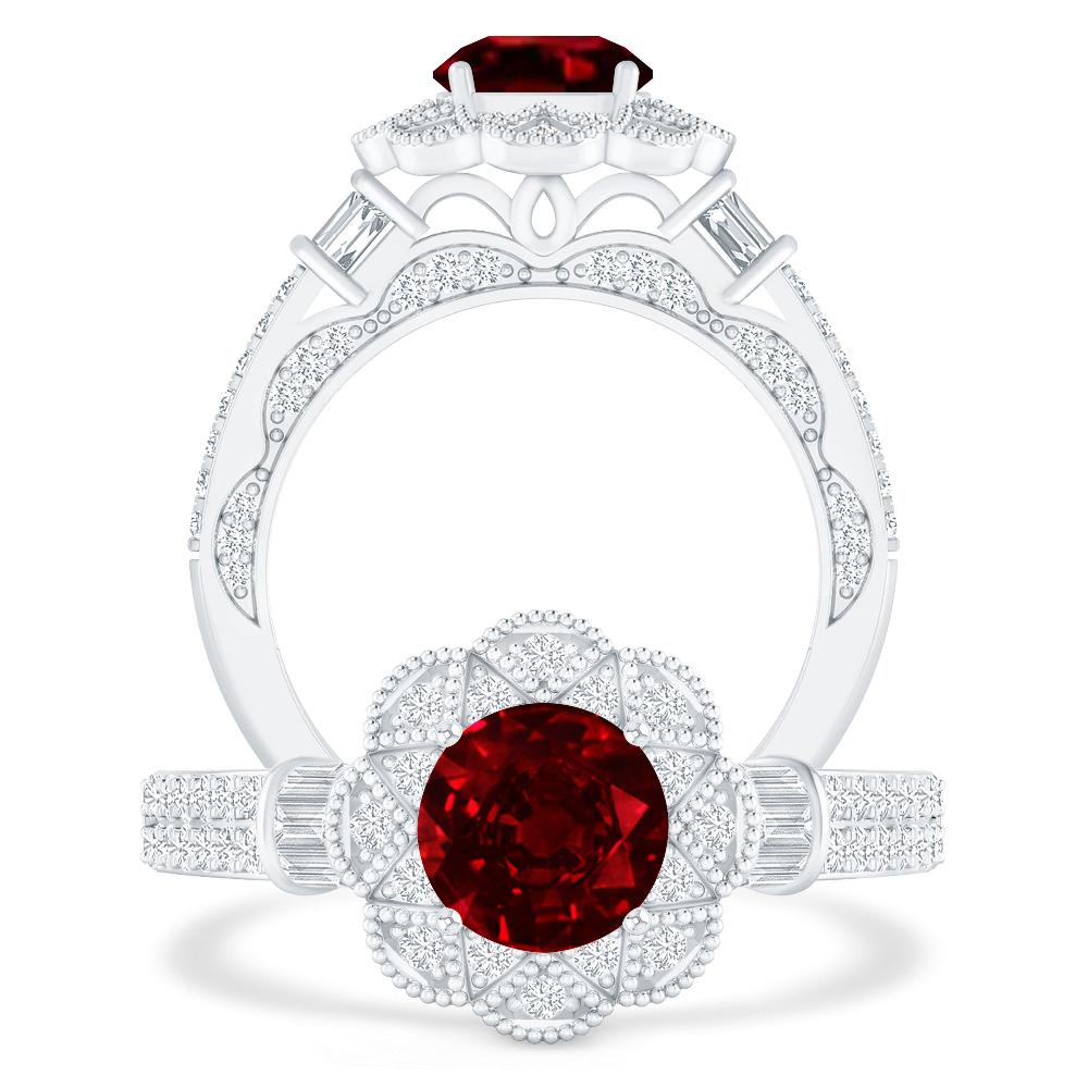 White Gold - Ruby