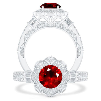 White Gold - Ruby