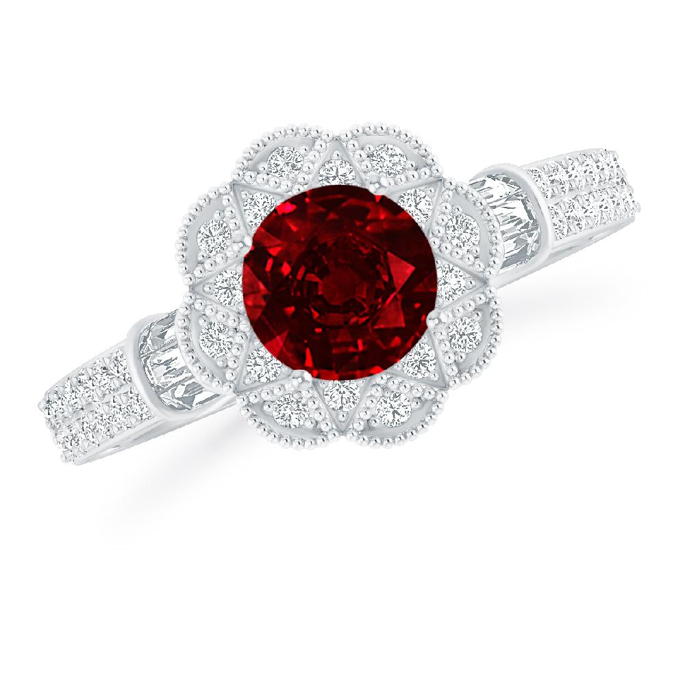 White Gold - Ruby