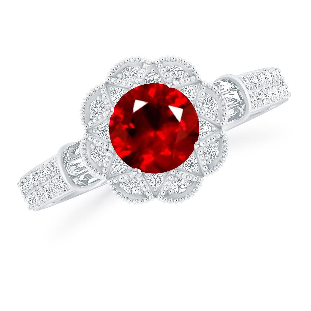 White Gold - Ruby