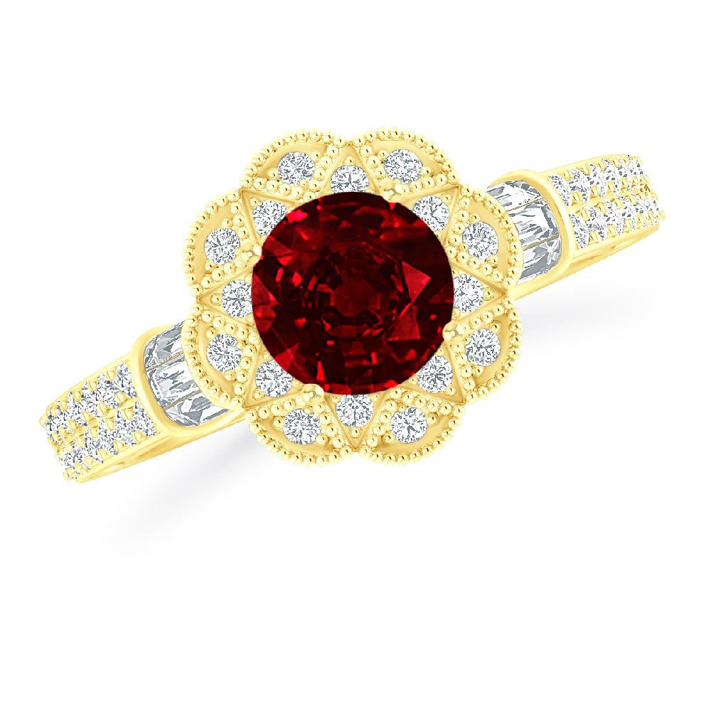 Yellow Gold - Ruby