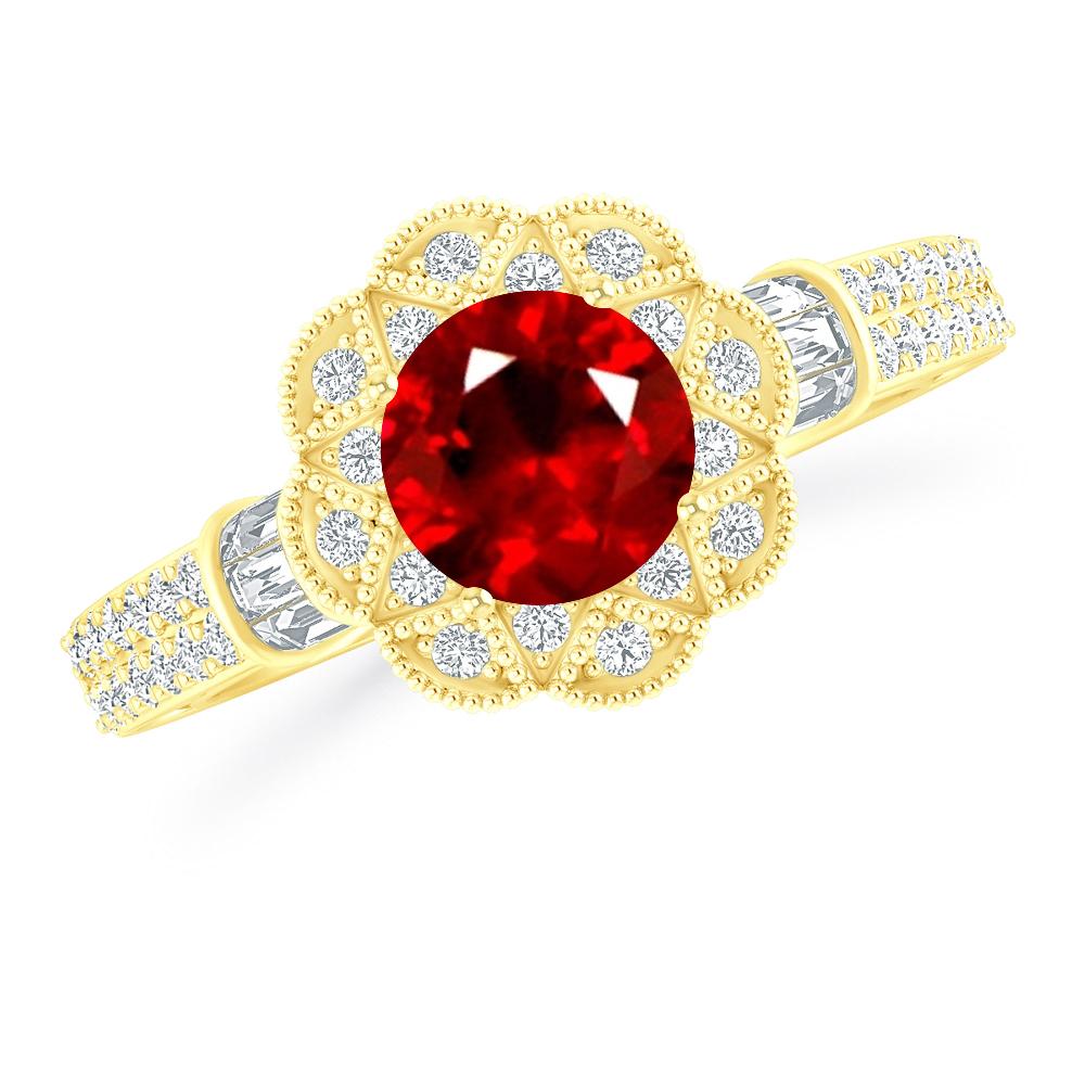 Yellow Gold - Ruby