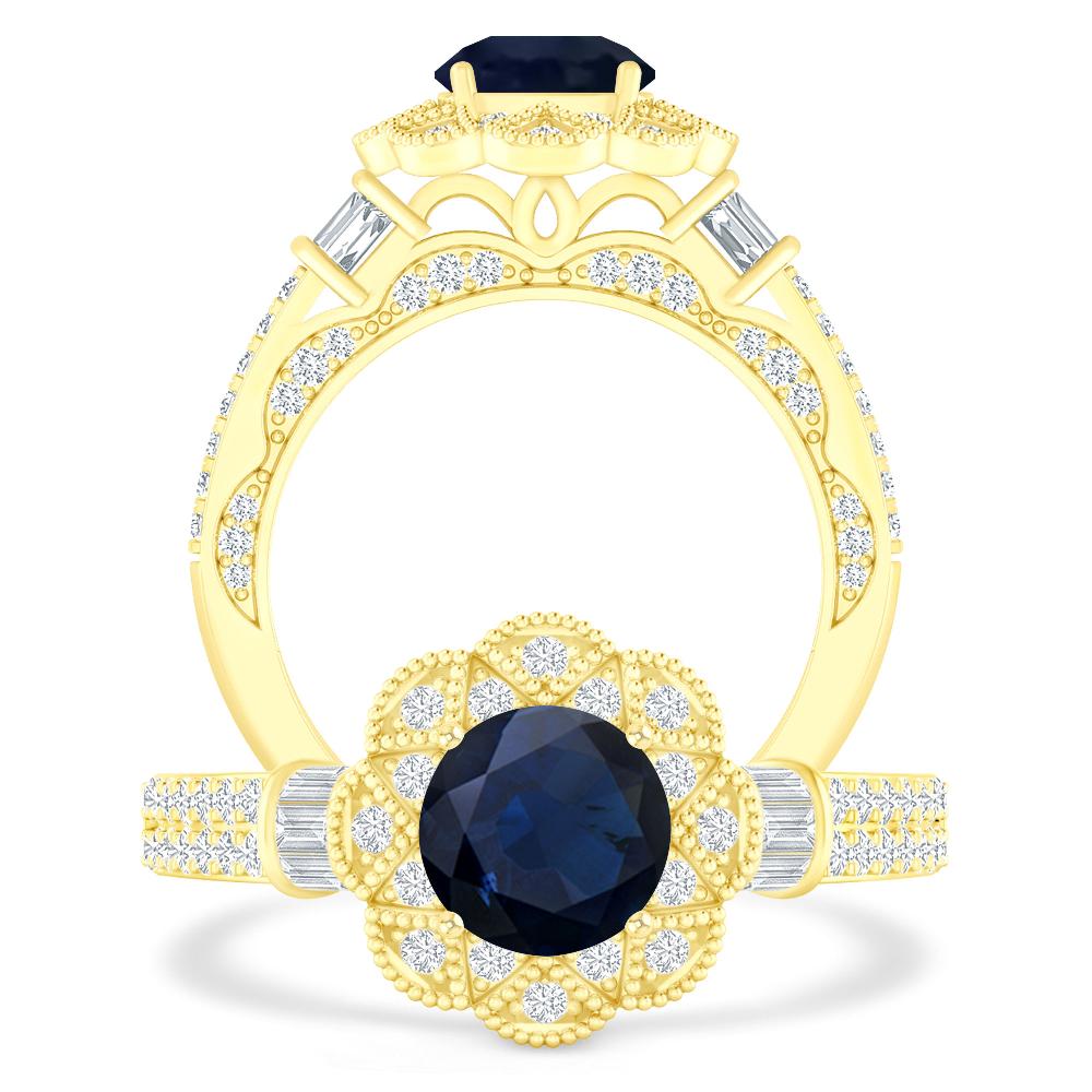 Yellow Gold - Sapphire