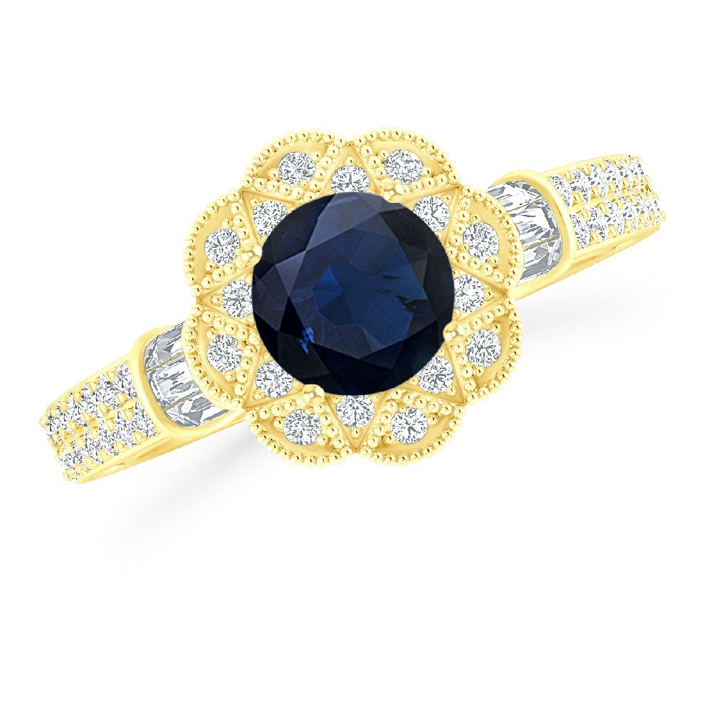 Yellow Gold - Sapphire